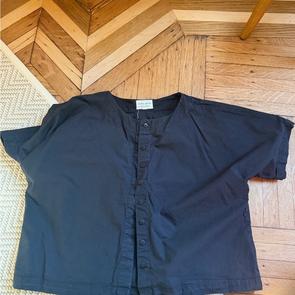 Tribe Alive Black Button-Down Shirt